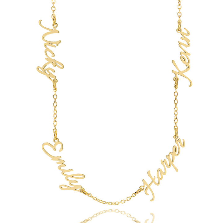 Personalized Multiple Names Single Nameplate Necklace
