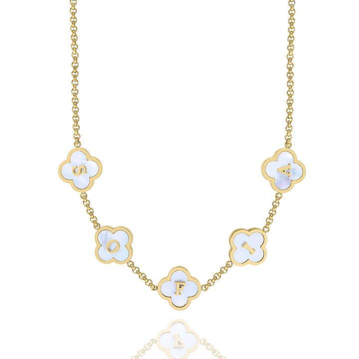 Personalized Clover Necklace