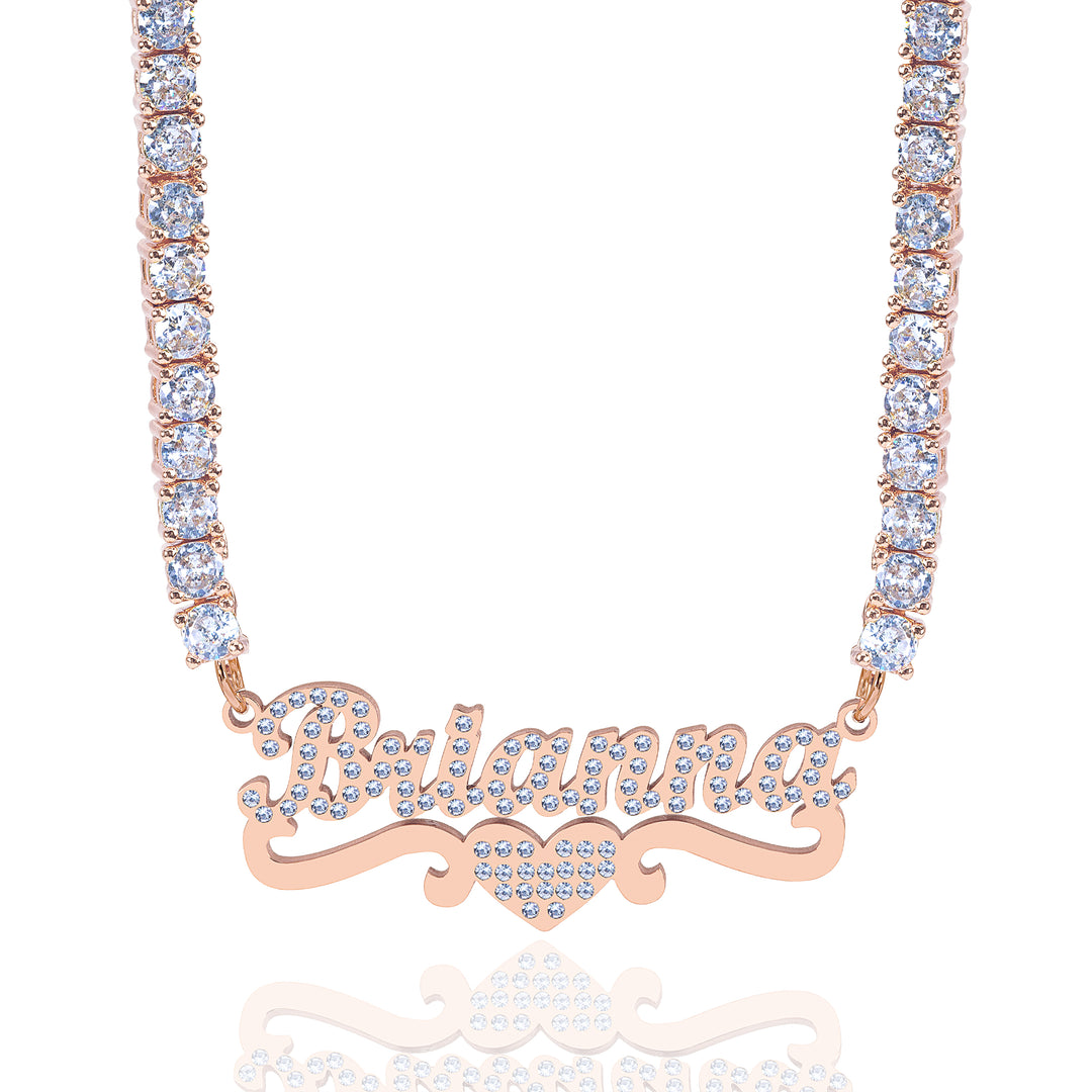 Custom Name Necklace with CZ Zirconia