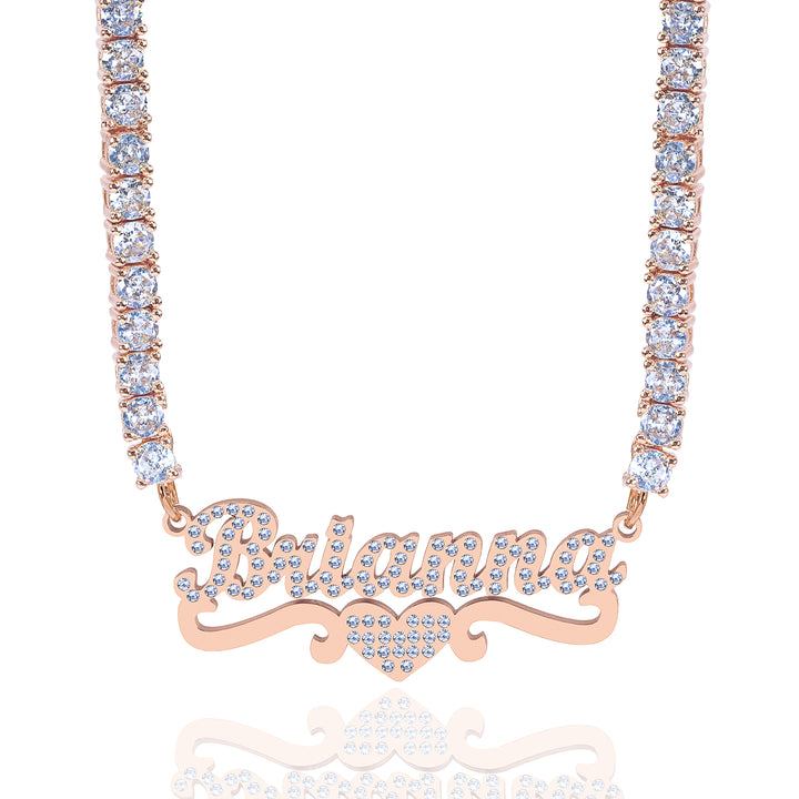 Custom Name Necklace with CZ Zirconia