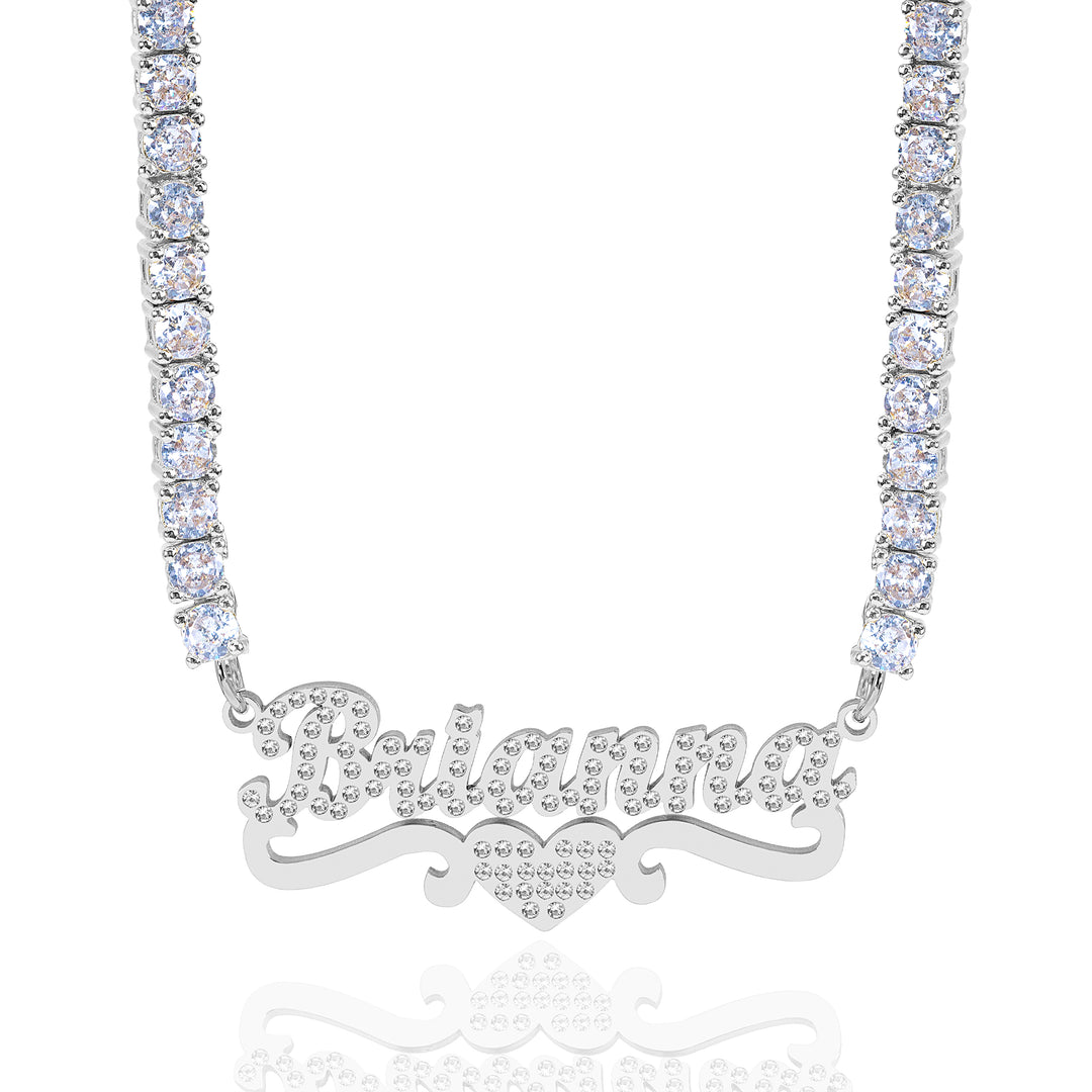 Custom Name Necklace with CZ Zirconia