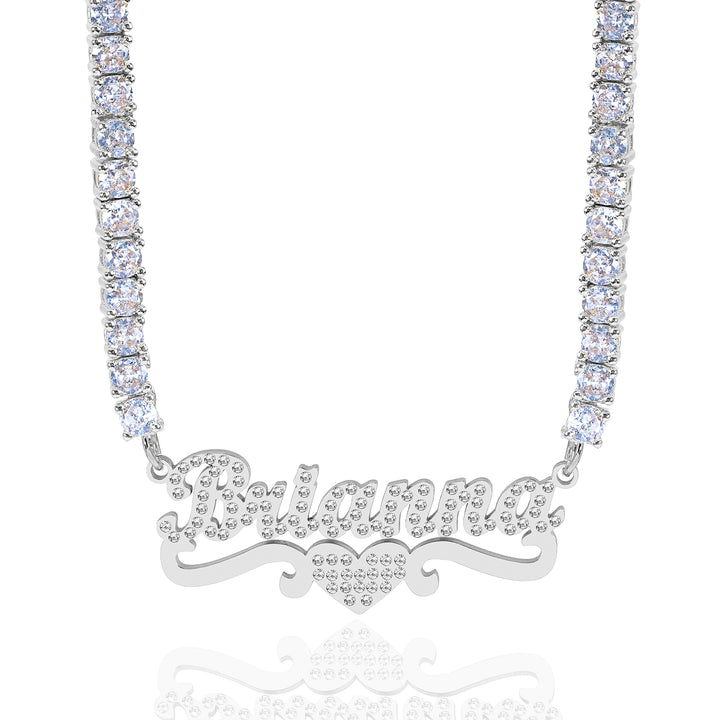 Custom Name Necklace with CZ Zirconia