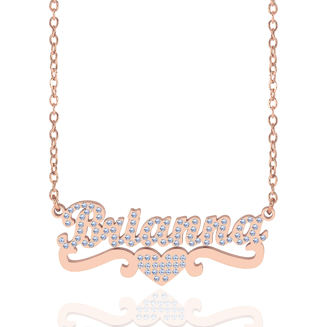 Ice out Personalized Single Name Nameplate Necklace