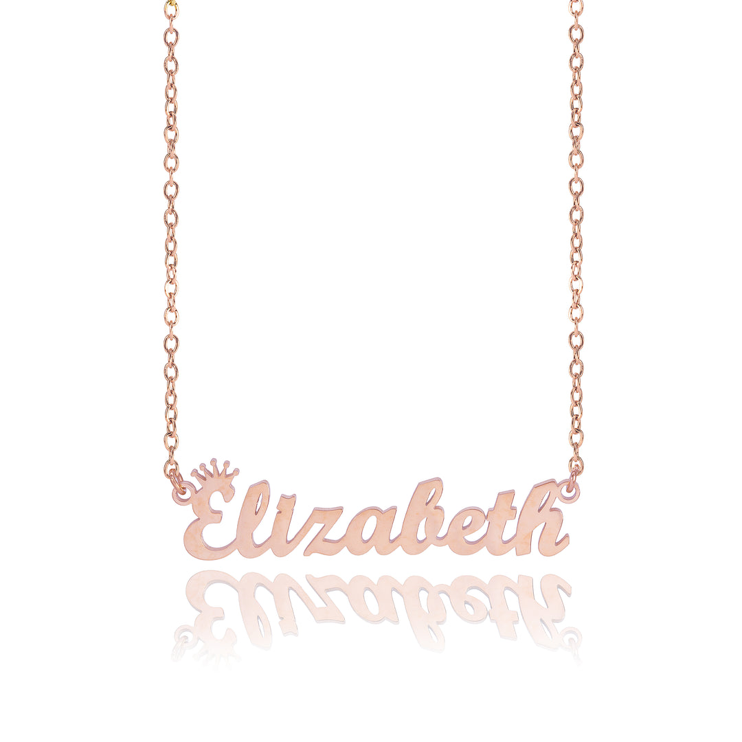 Personalized Crown Name Necklace