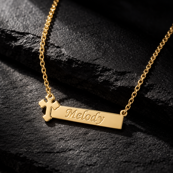 Personalized Engraved Cross Necklace