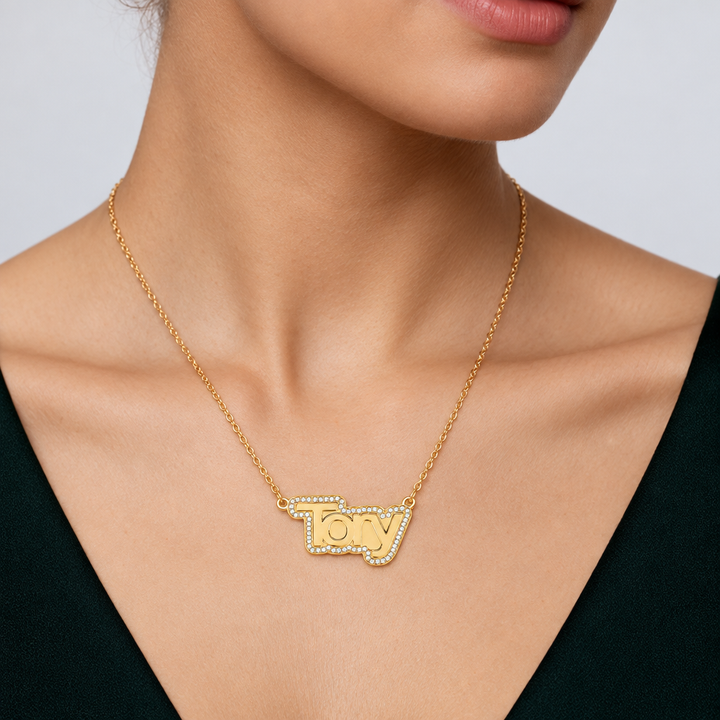 Double Nameplate Custom Necklace