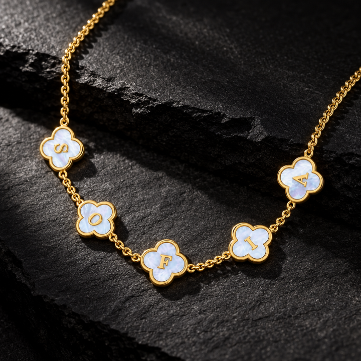 Personalized Clover Necklace