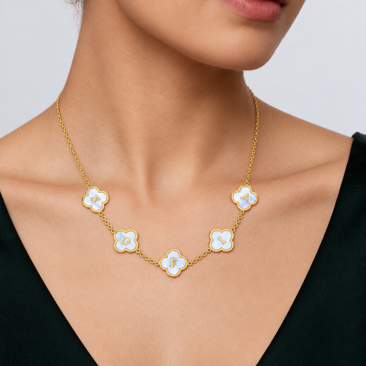 Personalized Clover Necklace
