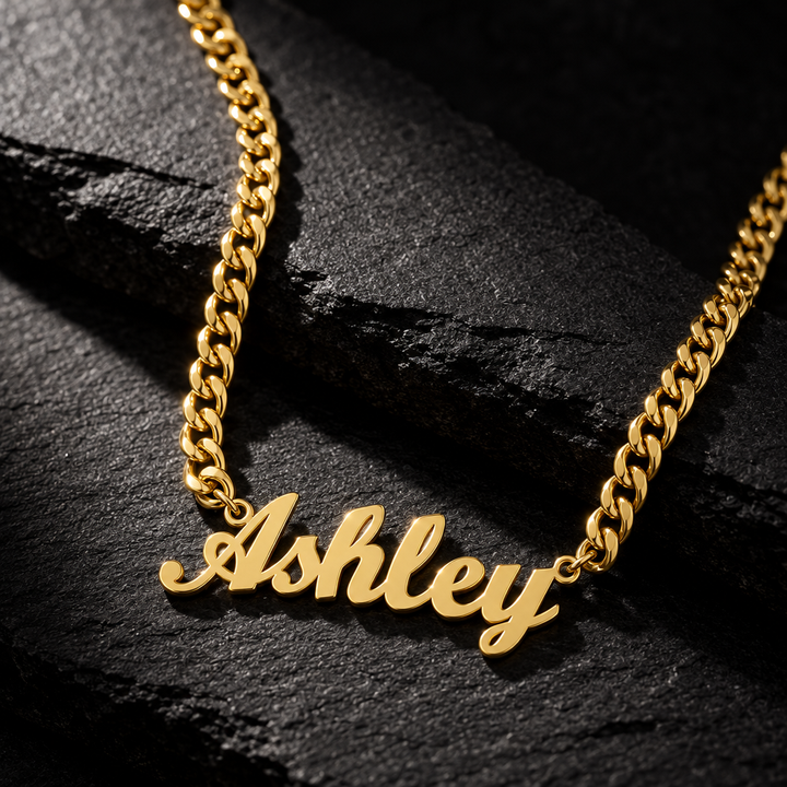 Personalized Single Name Nameplate Necklace