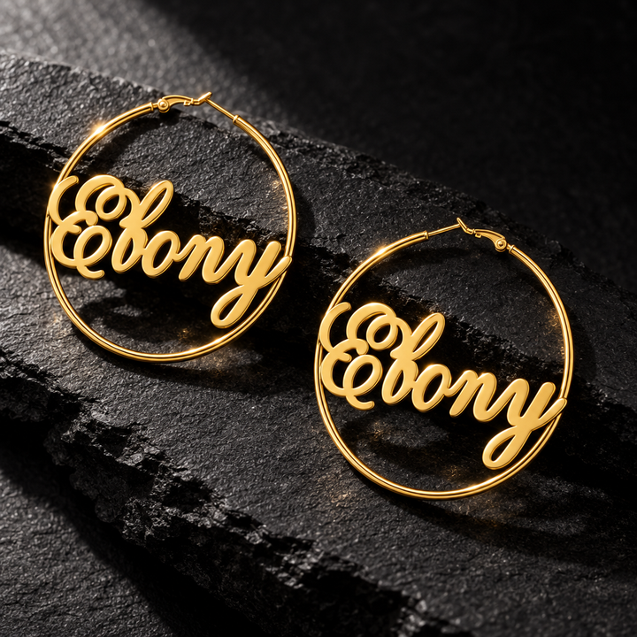 Personalized Hoop Name Earrings