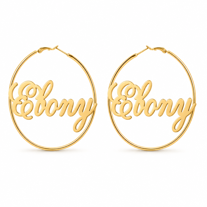 Personalized Hoop Name Earrings