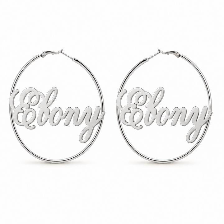 Personalized Hoop Name Earrings