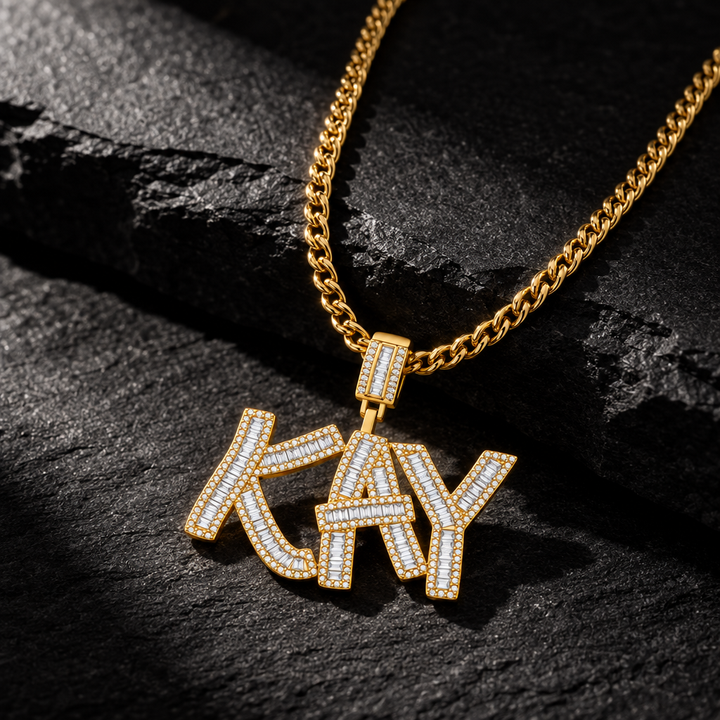 Personalized “KAY” Pendant Necklace