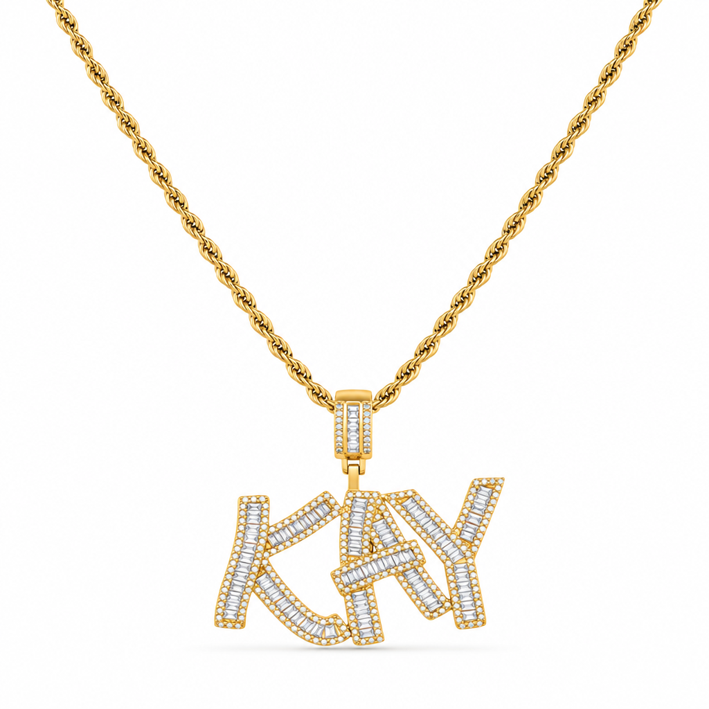 Personalized “KAY” Pendant Necklace