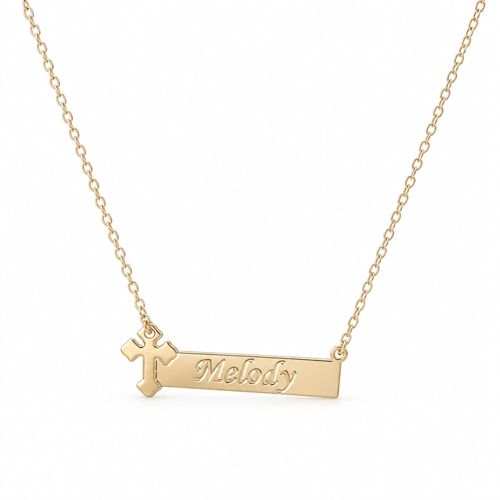Personalized Engraved Cross Necklace