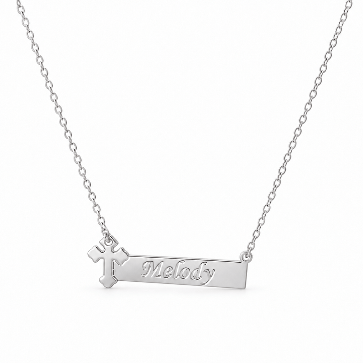 Personalized Engraved Cross Necklace