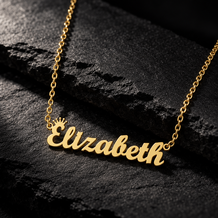 Personalized Crown Name Necklace