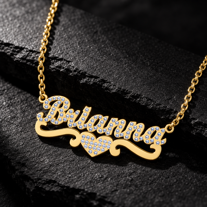 Ice out Personalized Single Name Nameplate Necklace