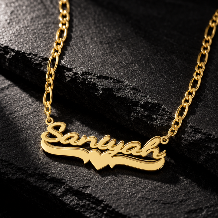 Personalized Polished Double Nameplate Necklace