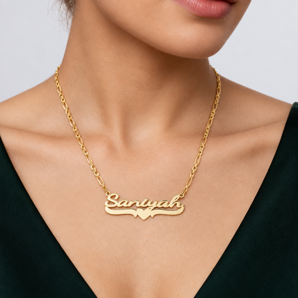 Personalized Polished Double Nameplate Necklace