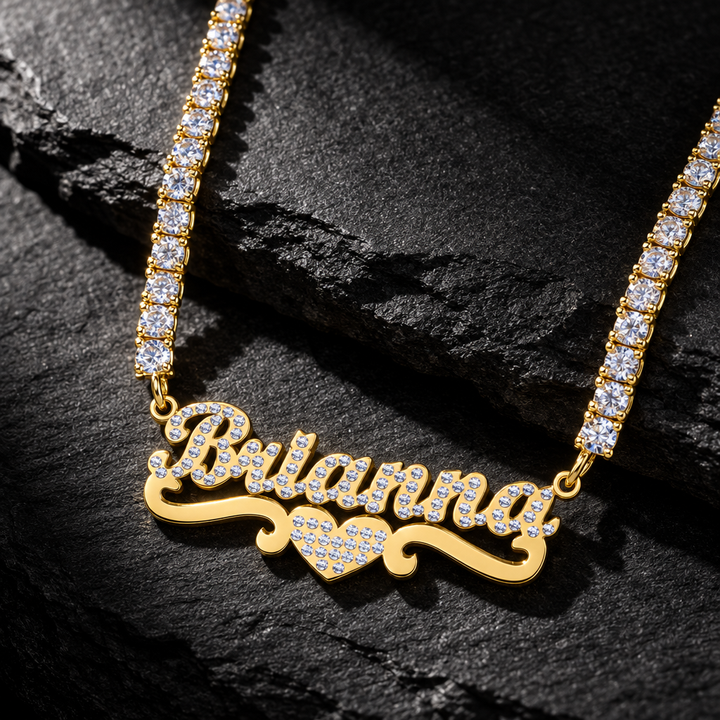 Custom Name Necklace with CZ Zirconia