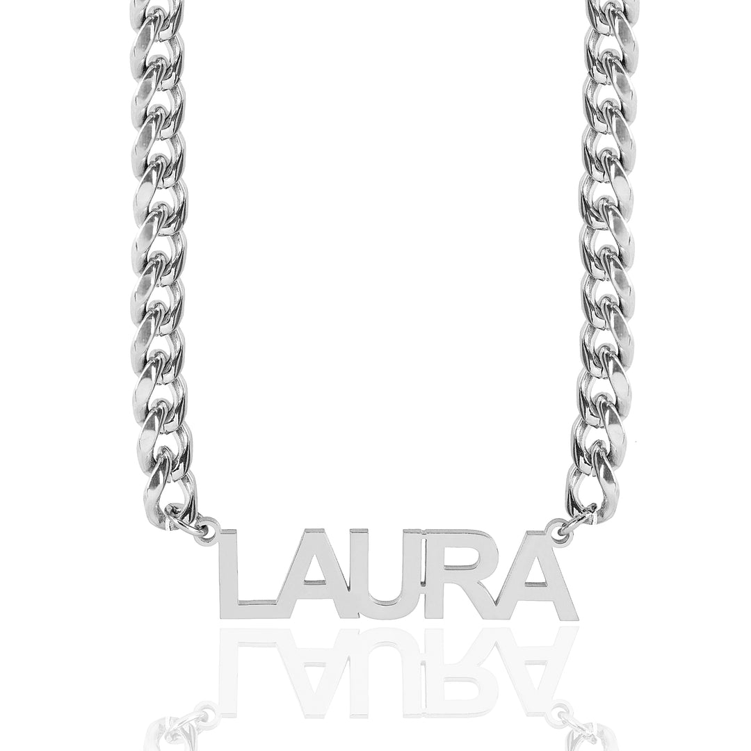 Personalized Block Name Necklace