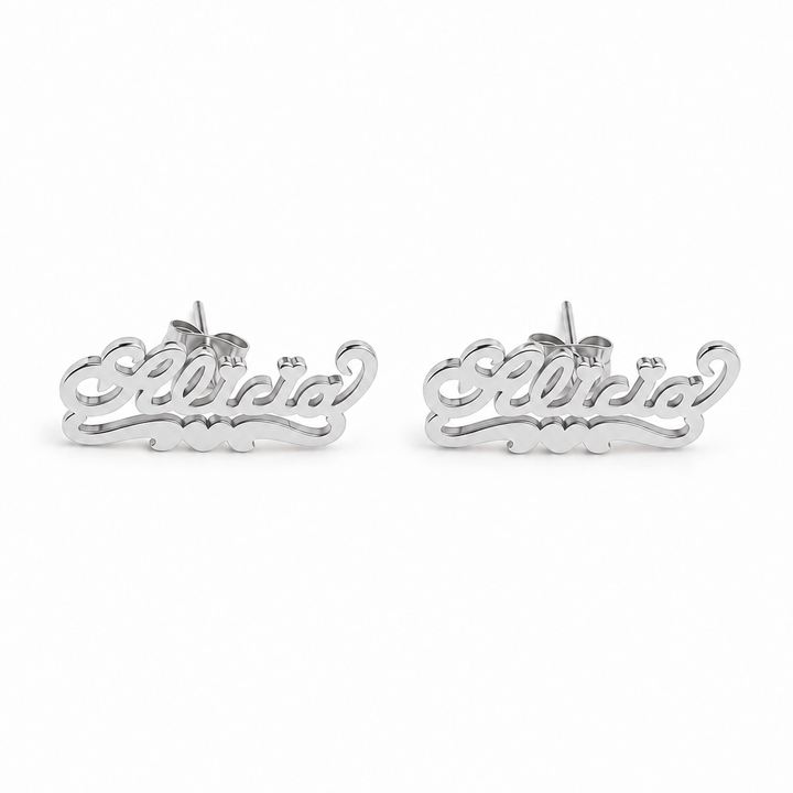 Name Post Earrings