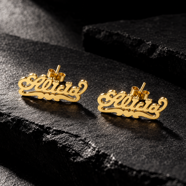 Name Post Earrings