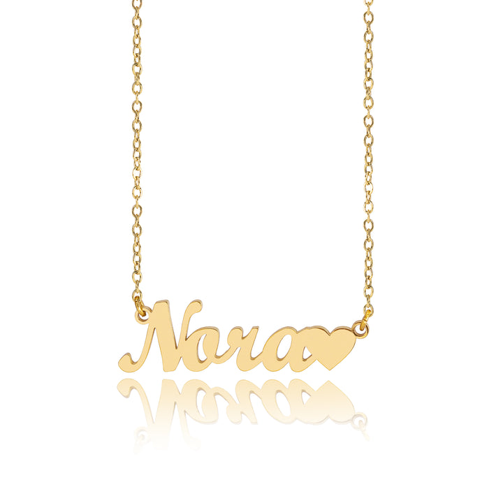 Personalized Heart Single Nameplate Necklace