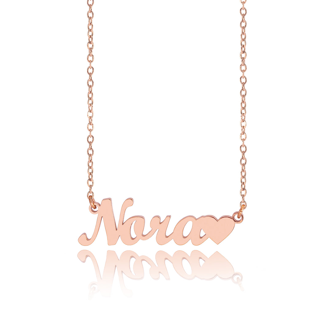 Personalized Heart Single Nameplate Necklace