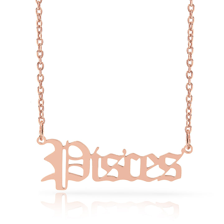 Personalized Gothic Single Nameplate Necklace