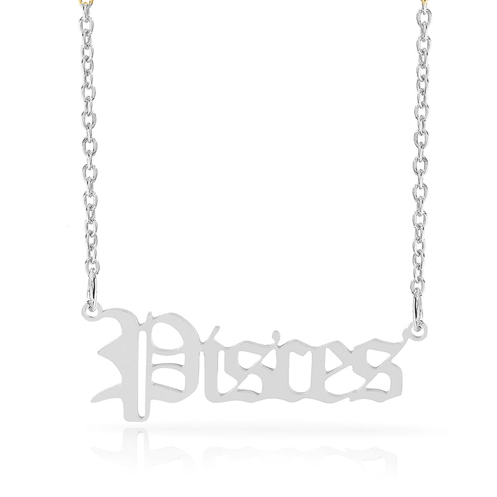 Personalized Gothic Single Nameplate Necklace