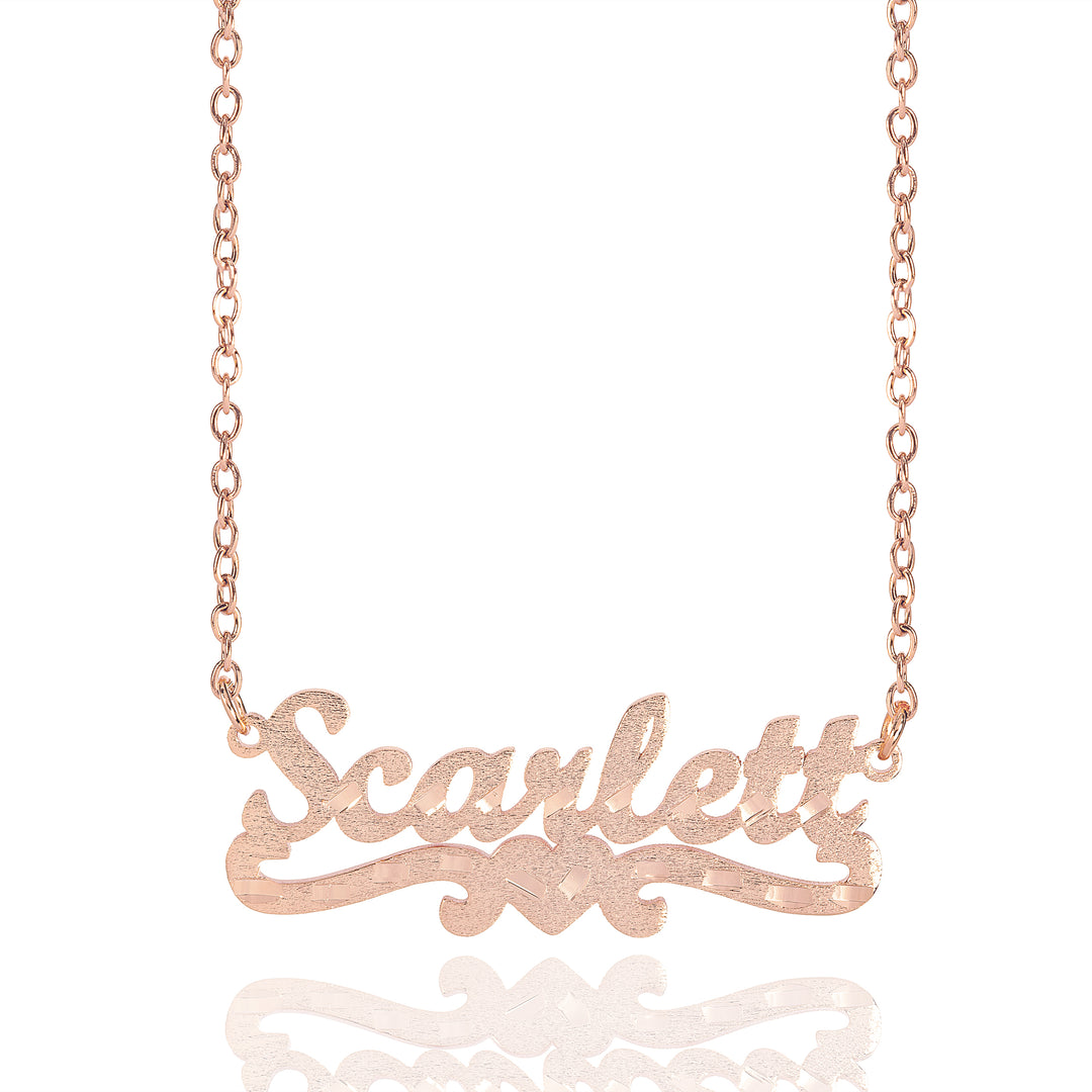 Personalized Dimond Cut Single Name Necklace