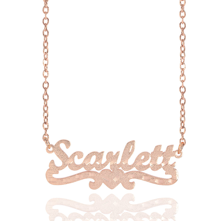 Personalized Dimond Cut Single Name Necklace