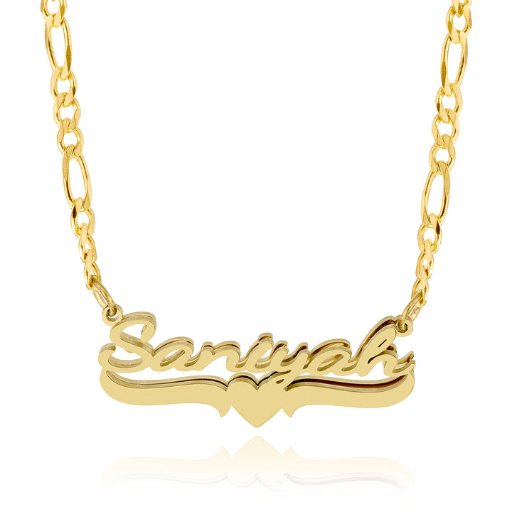 Personalized Polished Double Nameplate Necklace