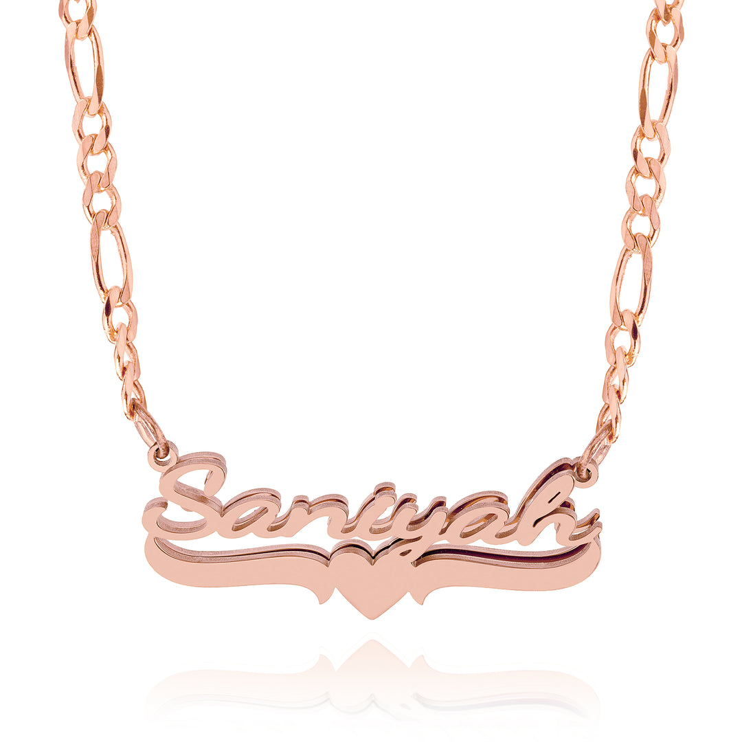 Personalized Polished Double Nameplate Necklace