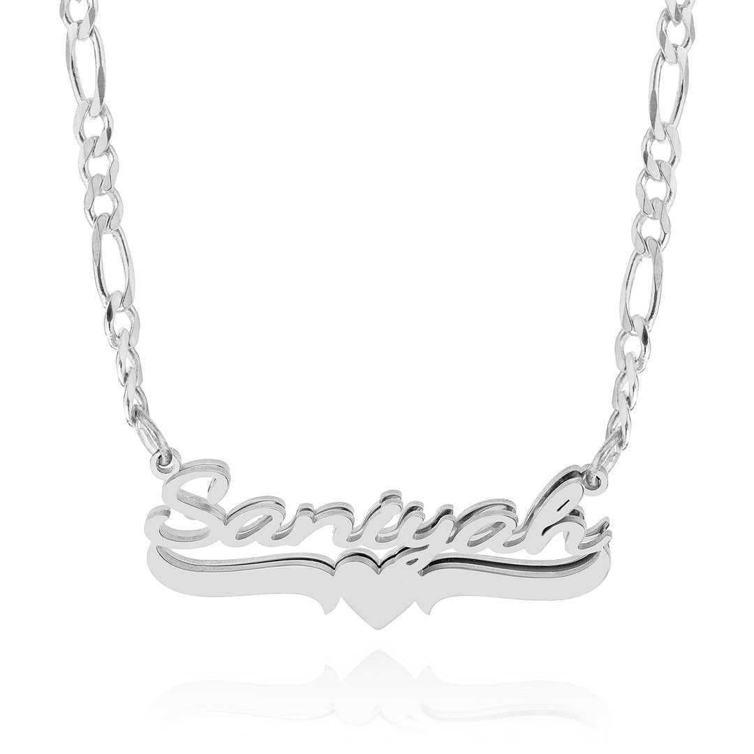 Personalized Polished Double Nameplate Necklace